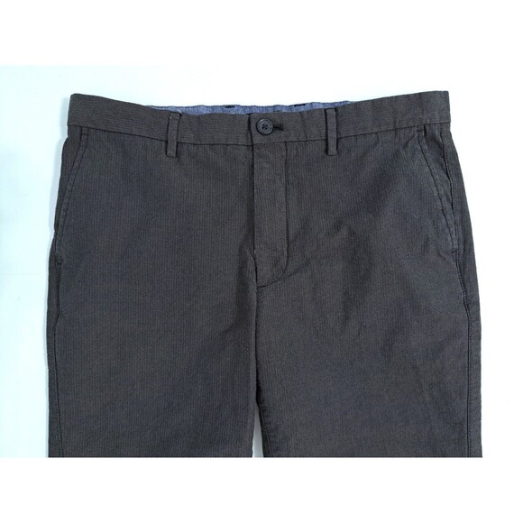 Banana Republic Men's 33x32 Pants Gray Herringbone Aiden Fit Dress Formal - Picture 2 of 10